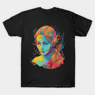Abstract Psychedelic Woman T-Shirt